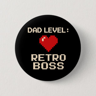 Bóton Redondo 5.08cm Nível do pai: Design de Chaves de Jogos Retroativo