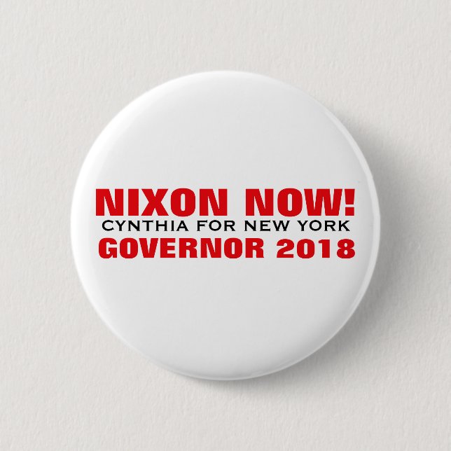 Bóton Redondo 5.08cm Nixon agora! (Frente)