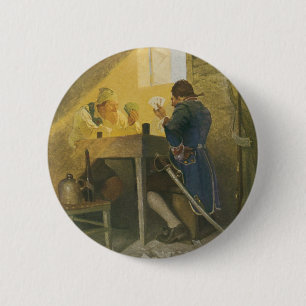 Bóton Redondo 5.08cm No Cartas na Cadeia de Cluny por NC Wyeth