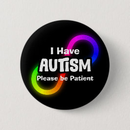 Bóton Redondo 5.08cm Nó de Infinito Arco-íris Conscientização do Autism