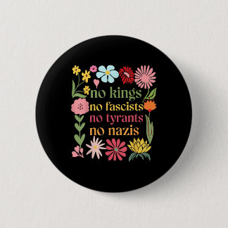 Bóton Redondo 5.08cm No Kings In America No Fascists We The People Poli