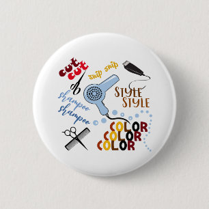 Bóton Redondo 5.08cm No Salão Do Cabelo