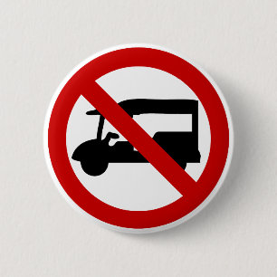 Bóton Redondo 5.08cm NO Tuk-Tuk TAXI ⚠ Sinal de Estrada Tailandês ⚠