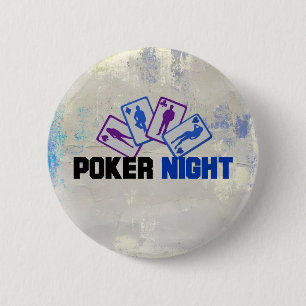 Bóton Redondo 5.08cm Noite de Poker com Cartões