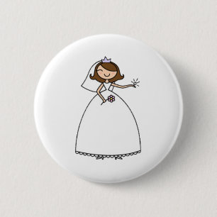Bóton Redondo 5.08cm Noiva de Blingy que Wedding o Pin de Bachelorette