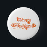 Bóton Redondo 5.08cm Noiva de Festa de solteira Retroativa do Girls Wee<br><div class="desc">Comece o fim de semana da festa com este botão de final de semana das garotas divertidas e retrógradas que é perfeito para a solteira e as festas de aniversário! Apresenta uma margarida laranja inspirada na década de 70 e uma fonte inspirada na tendência e na retromoderna. Personalize facilmente a...</div>