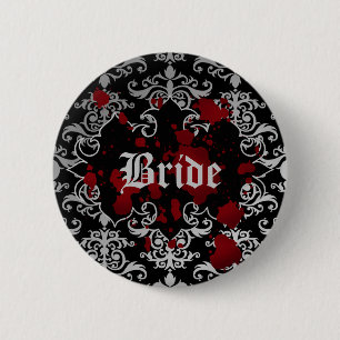 Bóton Redondo 5.08cm Noiva gótico do casamento do tema do vampiro do