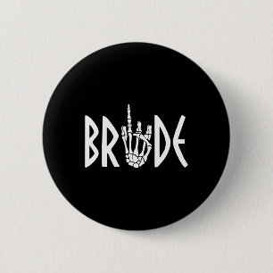 Bóton Redondo 5.08cm Noiva Groom Skeleton Gothic Wedding Noivado Hal