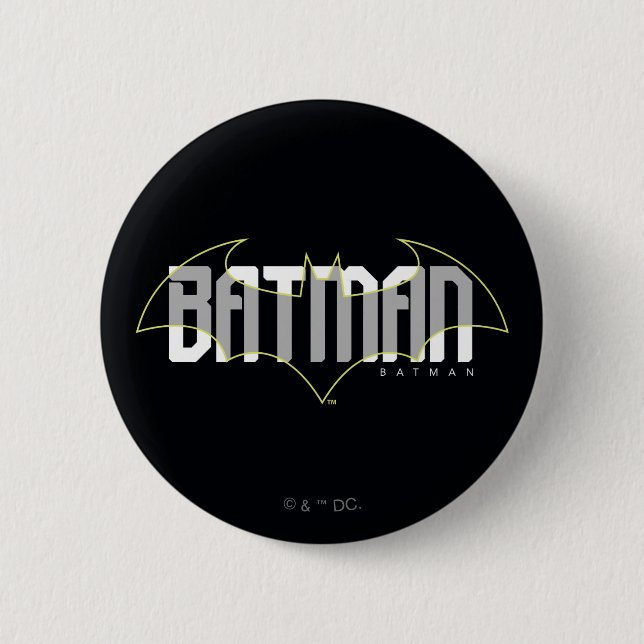 Bóton Redondo 5.08cm Nome Batman Hi-Tech Gráfico (Frente)