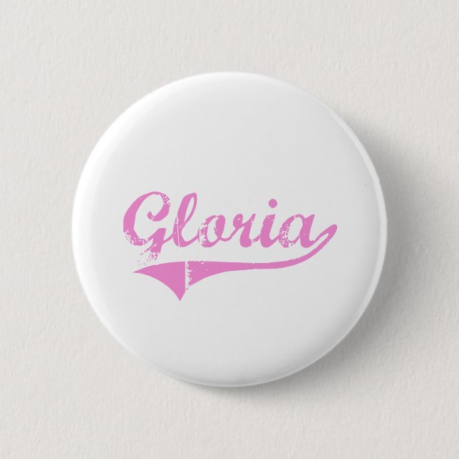 Bóton Redondo 5.08cm Nome clássico do estilo de Gloria (Frente)