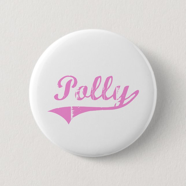 Bóton Redondo 5.08cm Nome clássico do estilo de Polly (Frente)
