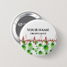 Bóton Redondo 5.08cm NOME DE ETIQUETA de Frontliner Ordenado PERSONALIZ