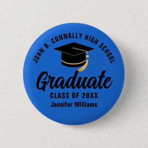 Bóton Redondo 5.08cm Nome de etiqueta de Graduação Personalizada do For