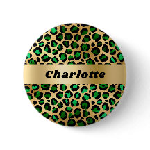 Nome de padrão de leopardo dourado verde esmeralda