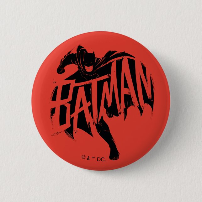 Bóton Redondo 5.08cm Nome do Pincel Batman Ink (Frente)