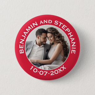 Bóton Redondo 5.08cm Nome feito sob encomenda Wedding e ano da primeira