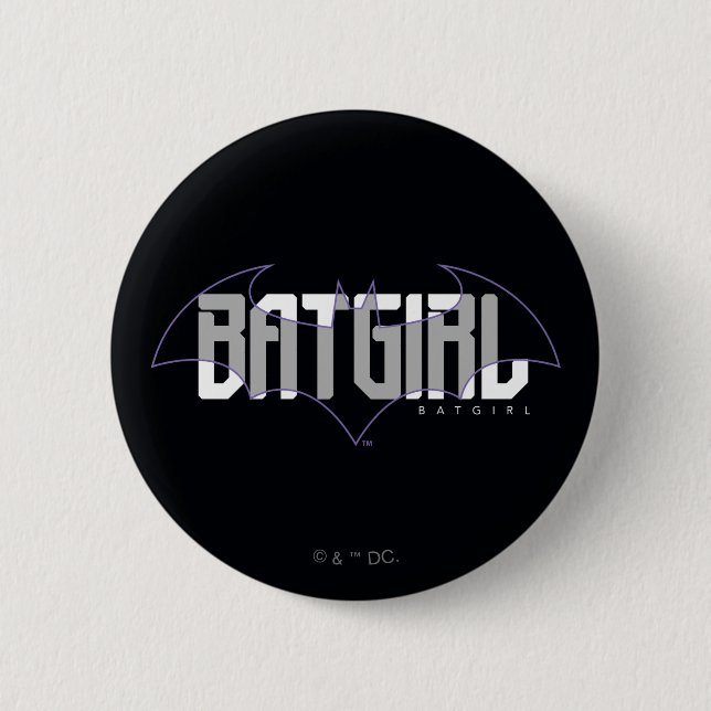 Bóton Redondo 5.08cm Nome Hi-Tech da Batgirl Gráfico (Frente)