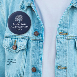 Bóton Redondo 5.08cm Nome Personalizado/Data da Reunião da Família de Á