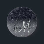 Bóton Redondo 5.08cm Nome Personalizado de Mineração de Mineração Preta<br><div class="desc">Apresentando nosso incrível produto Moderno Negra Glitter Sparkles Personalized Name, disponível exclusivamente no Zazzle! Adicione um toque de elegância e brilho à sua vida diária com este item personalizado. Nosso produto Modern Black Glitter Sparkles Personalized Name apresenta um fundo preto elegante, enfeitado com brilhos brilhantes mesmerizantes. A combinação de preto...</div>