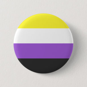Bóton Redondo 5.08cm Nonbinary Pride Flag Classic Round Sticker