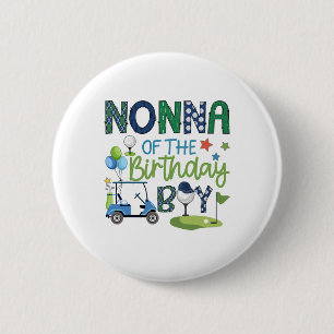 Bóton Redondo 5.08cm Nonna do menino do buraco de aniversário em um esp