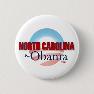 Bóton Redondo 5.08cm NORTH CAROLINA para Obama