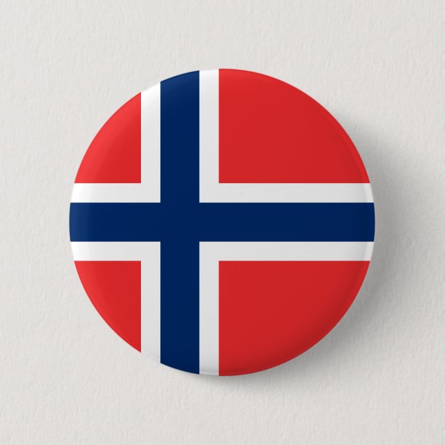 Bóton Redondo 5.08cm Noruega - Bandeira norueguesa (Frente)