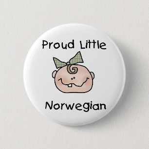 Bóton Redondo 5.08cm Norueguês pequeno orgulhoso do bebé