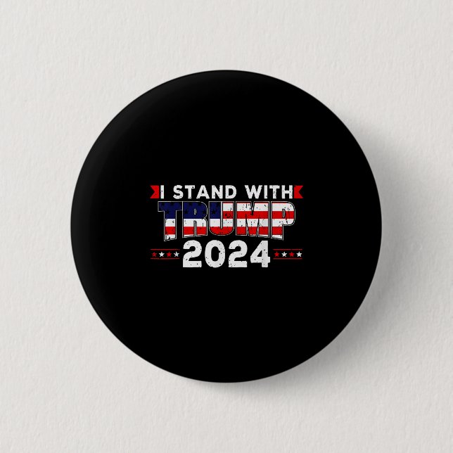 Bóton Redondo 5.08cm Nós As Pessoas Estamos Com Donald Trump 2024 Ameri (Frente)