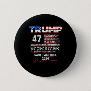 Bóton Redondo 5.08cm Nós, O Pessoas Trump, Salvamos A América 47, Presi