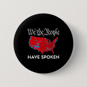 Bóton Redondo 5.08cm Nós, O Povo, Falamos Mapa das Eleições Trump 2024
