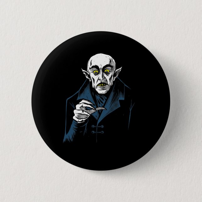 Bóton Redondo 5.08cm Nosferatu Halloween Vampire Horror Dracula (Frente)