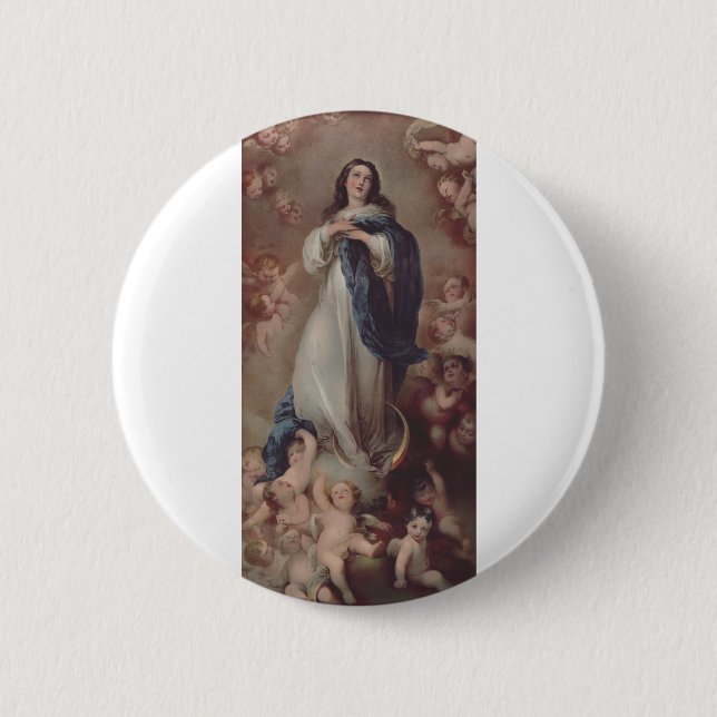 Bóton Redondo 5.08cm Nossa Senhora da Conceição Imaculada (Frente)