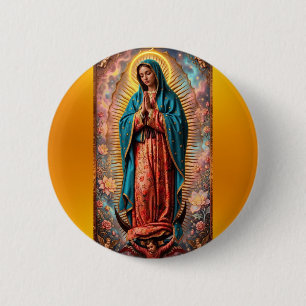 Bóton Redondo 5.08cm Nossa Senhora de Guadalupe