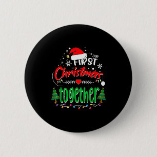 Bóton Redondo 5.08cm Nosso Primeiro Natal Juntos 2021 1º Natal