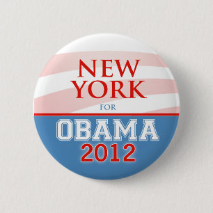 Bóton Redondo 5.08cm NOVA IORQUE para Obama 2012