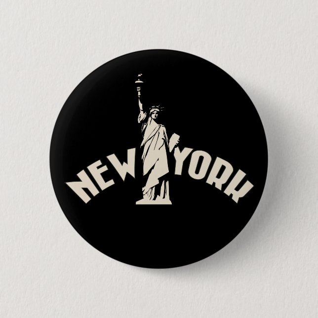 Bóton Redondo 5.08cm Nova York (Frente)