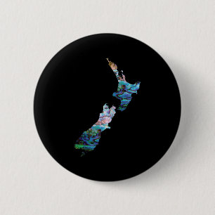 BÓTON REDONDO 5.08CM NOVA ZEALAND MAP SIMPLES PAUA
