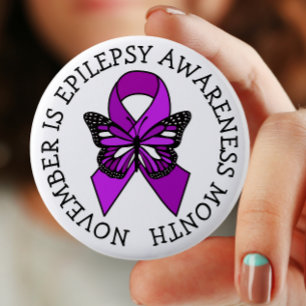 Bóton Redondo 5.08cm Novembro é Mês de Consciência da Epilepsia