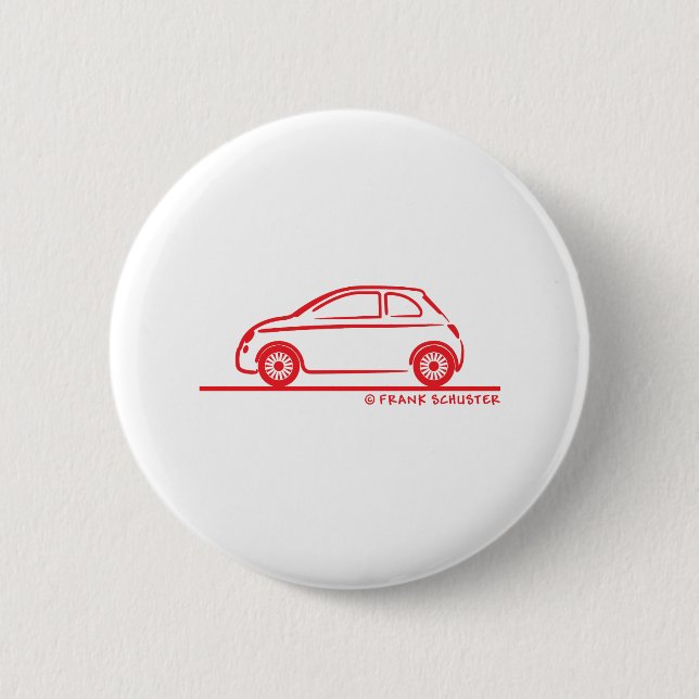Bóton Redondo 5.08cm Novo Fiat 500 Cinquecento (Frente)