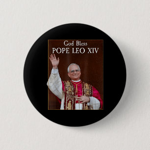 Bóton Redondo 5.08cm Novo Papa Deus abençoe 2025 Leo Xiv
