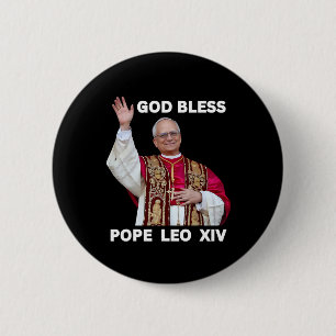 Bóton Redondo 5.08cm Novo Papa Leão Xiv presentes católicos Merch Souve