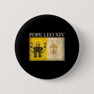 Bóton Redondo 5.08cm Novo Papa Leo Xiv Robert Francis Impede Vaticano F