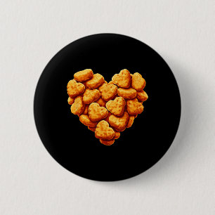 Bóton Redondo 5.08cm Nuggets De Frango São Meu Coração De Valentim Engr