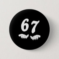 Número 67 Correspondendo ao Meme Six Seven Engraça