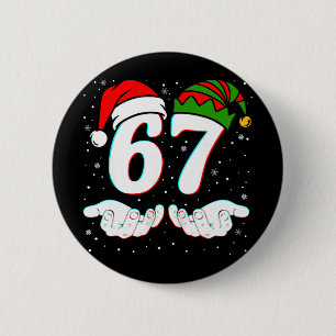 Bóton Redondo 5.08cm Número 67 Correspondente Seis Sete 6 7 Meme 6-7 Na