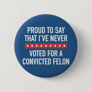 Bóton Redondo 5.08cm Nunca Votou Para Trump