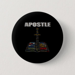 Bóton Redondo 5.08cm Nuvem de Palavras Ministro da Igreja Astle Agradec