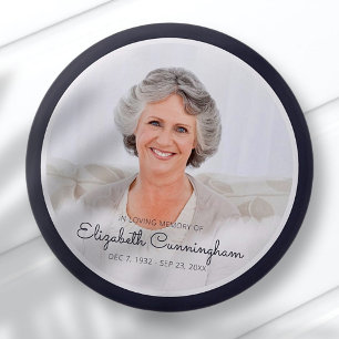 Bóton Redondo 5.08cm Nuvens Funerais Memoriais no Céu Foto Moderna