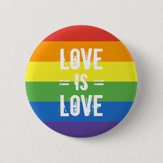 Bóton Redondo 5.08cm O amor é amor - ame a bandeira do arco-íris da